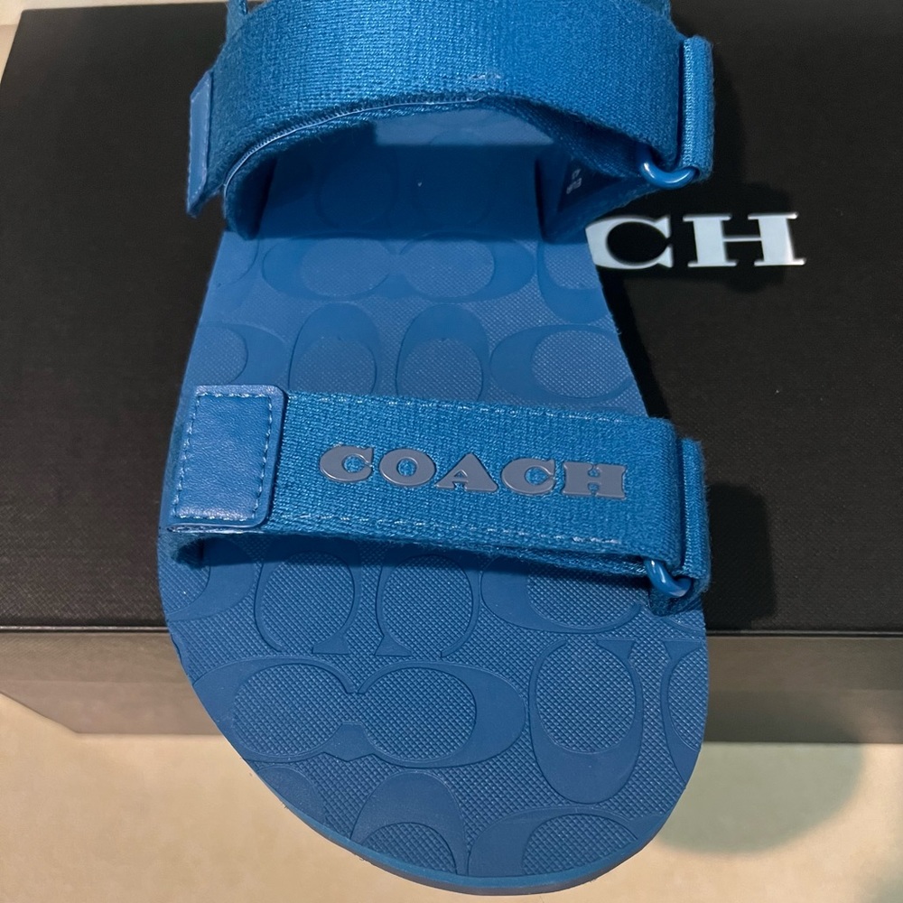 Coach Sport Sandals Sz-10D Blue Jay NIB MSRP-$180 - Picture 2 of 7